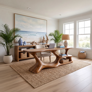 Modern Loop Base Writing Desk Bedroom Office