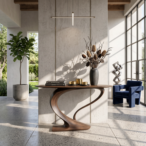 Contemporary Curved Console Table Modern Residence