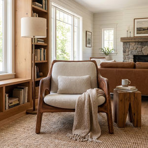 Organic Natural Wood Chair For Home Balcony