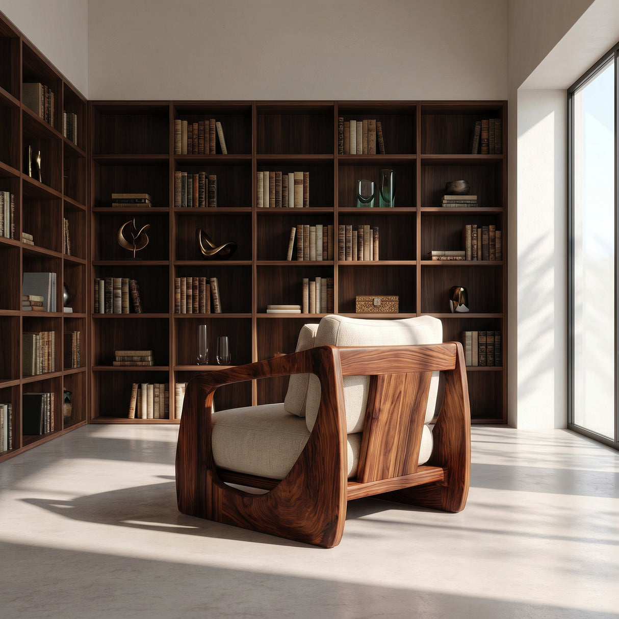 Luxury Curved Armchair For Modern Reading Nook