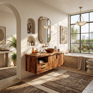 Modern Double Sink Vanity Lake House Bathroom