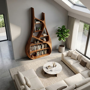 Minimalist Sculptural Bookshelf For Living Room Furniture