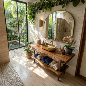 Rustic Wood Bathroom Vanity For Functional Decor