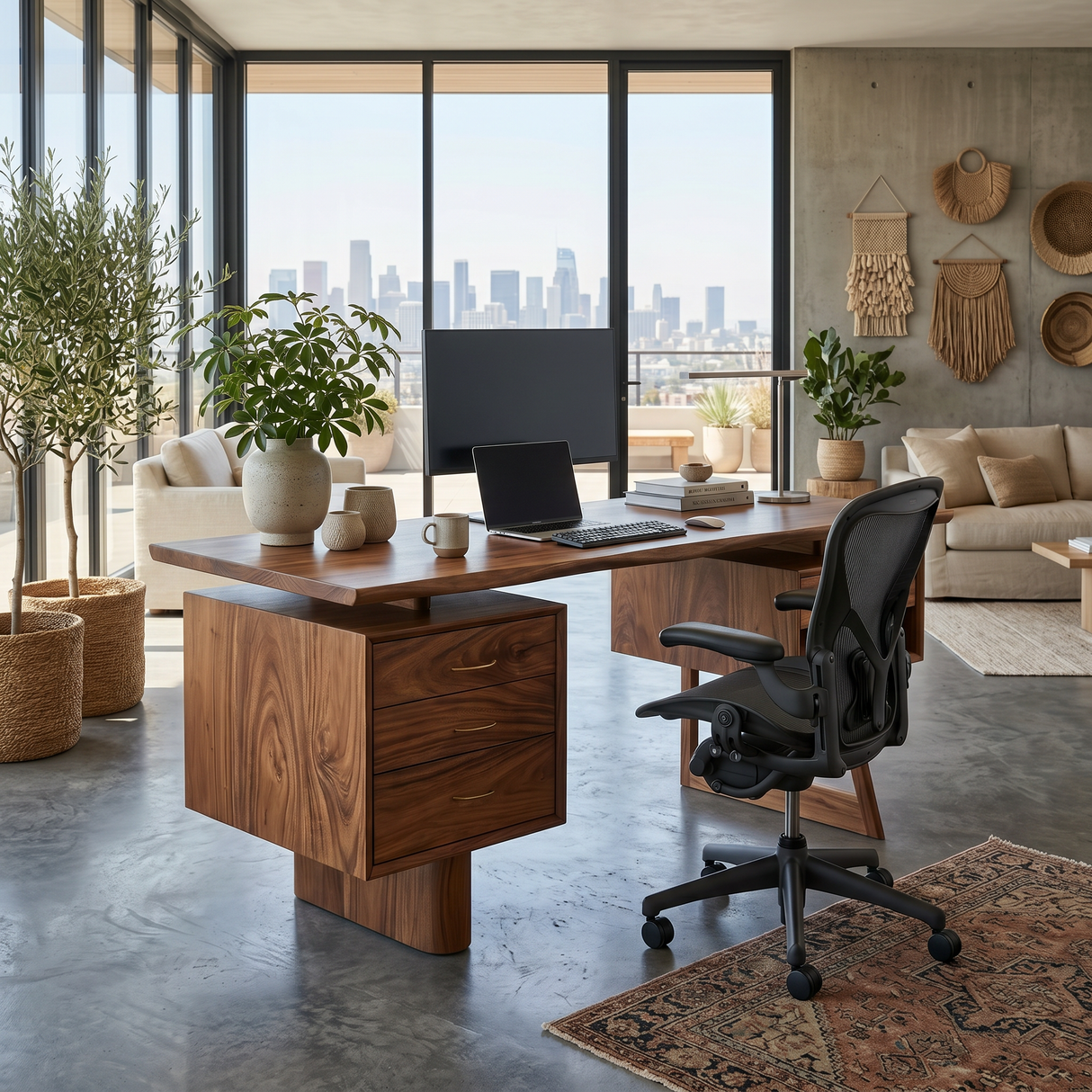 Minimalist Executive Desk Home Workspace