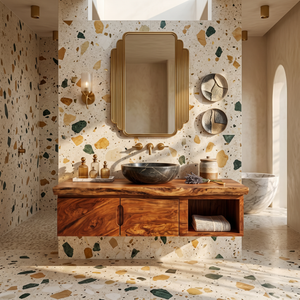 Organic Storage Bathroom Cabinet Modern Ensuite