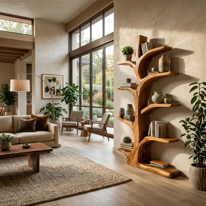 Minimal Natural Wood Bookshelf For Home