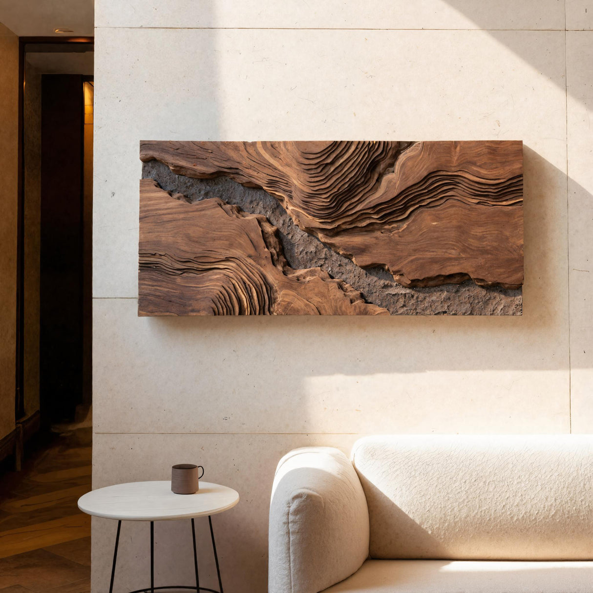 Sculptural Wall Art with Flow Design For Living Room