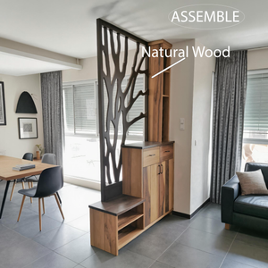 Modern Tree Pattern Divider Cabinet For Living Room