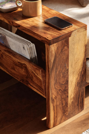 Mid Century Solid Wood Side Table For Home Furniture