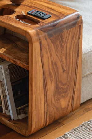 Mid Century Wooden Armrest For Living Room Design