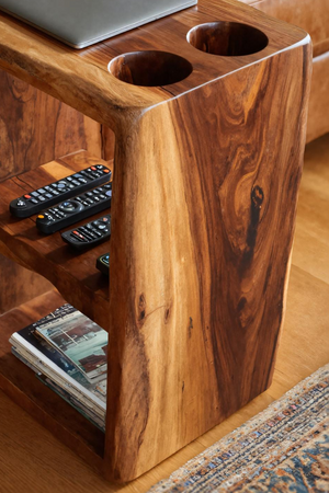 Handcrafted Live Edge Side Table For Furniture Design
