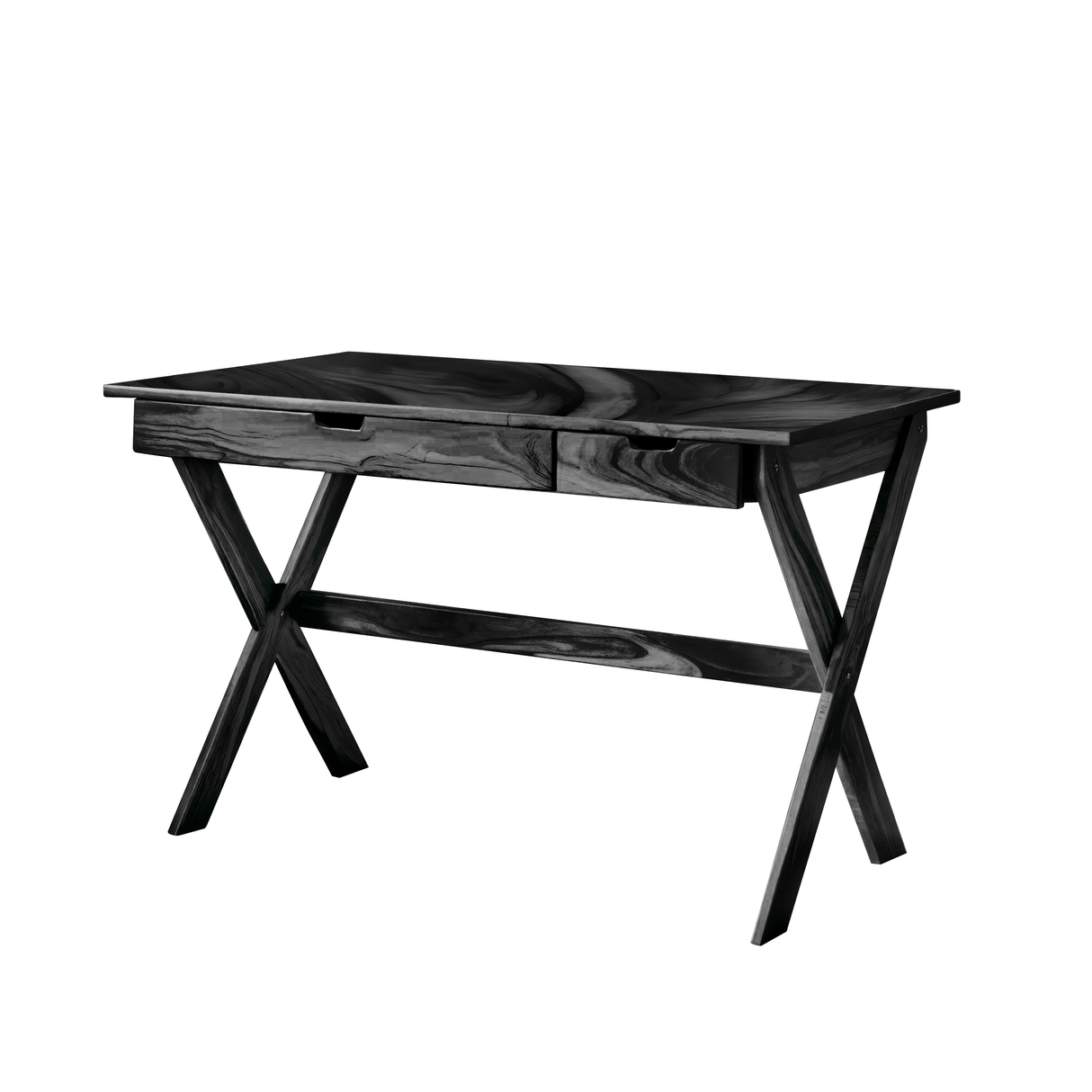 Scandinavian Wooden Desk with X Shaped Legs For Home Office Or Study