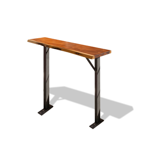 Rustic Live Edge Balcony Bar Table For Rail Mount Patio Or Apartment Deck