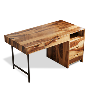 Modern Wooden Desk With Drawers For Home Office Or Study