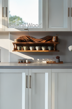 Handcrafted Kitchen Wall Shelf For Cozy Cooking Space