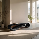 Contemporary Bench With Wave Shape For Living Room