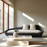 Modern Sculptural Wooden Sofa For Living Room Decoration