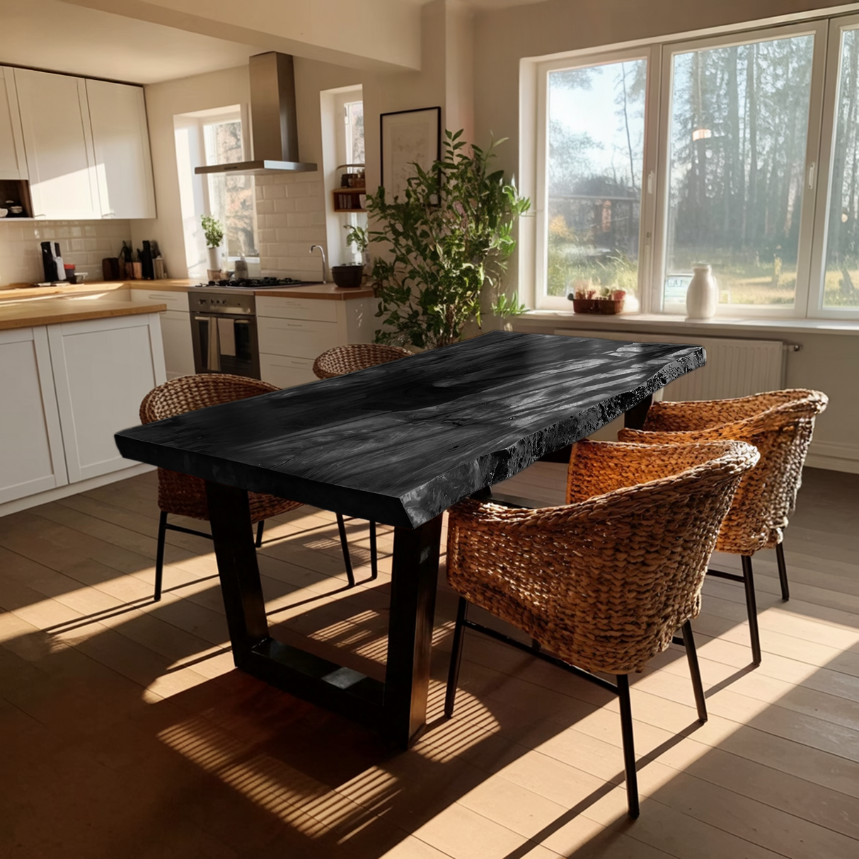 Furniture Decor Handcrafted Live Edge Dining Table Organic