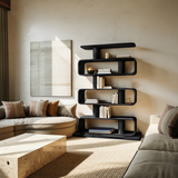 Minimalist Bookshelf With Shelves For Stylish Living Room