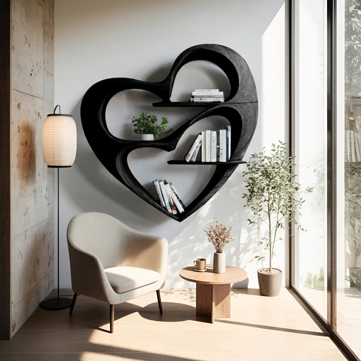 Rustic Live Edge Bookshelf For Cozy Bedroom Appeal