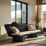 Organic Wood Sofa With Natural Edge Design For Home Decoration