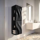 Luxury Bathroom Cabinet Wave Carved Doors For Bathroom