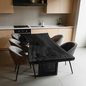 Furniture Decor Modern Wooden Live Edge Dining Table Minimal