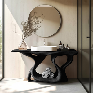 Rustic Solid Wood Vanity For Bathroom Furniture Decor