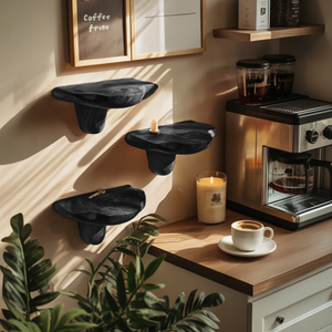 Mid Century Live Edge Mushroom Shelf For Unique Home Furniture Decor