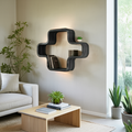 Modern Geometric Wall Mounted Bookshelf For Living Room And Office