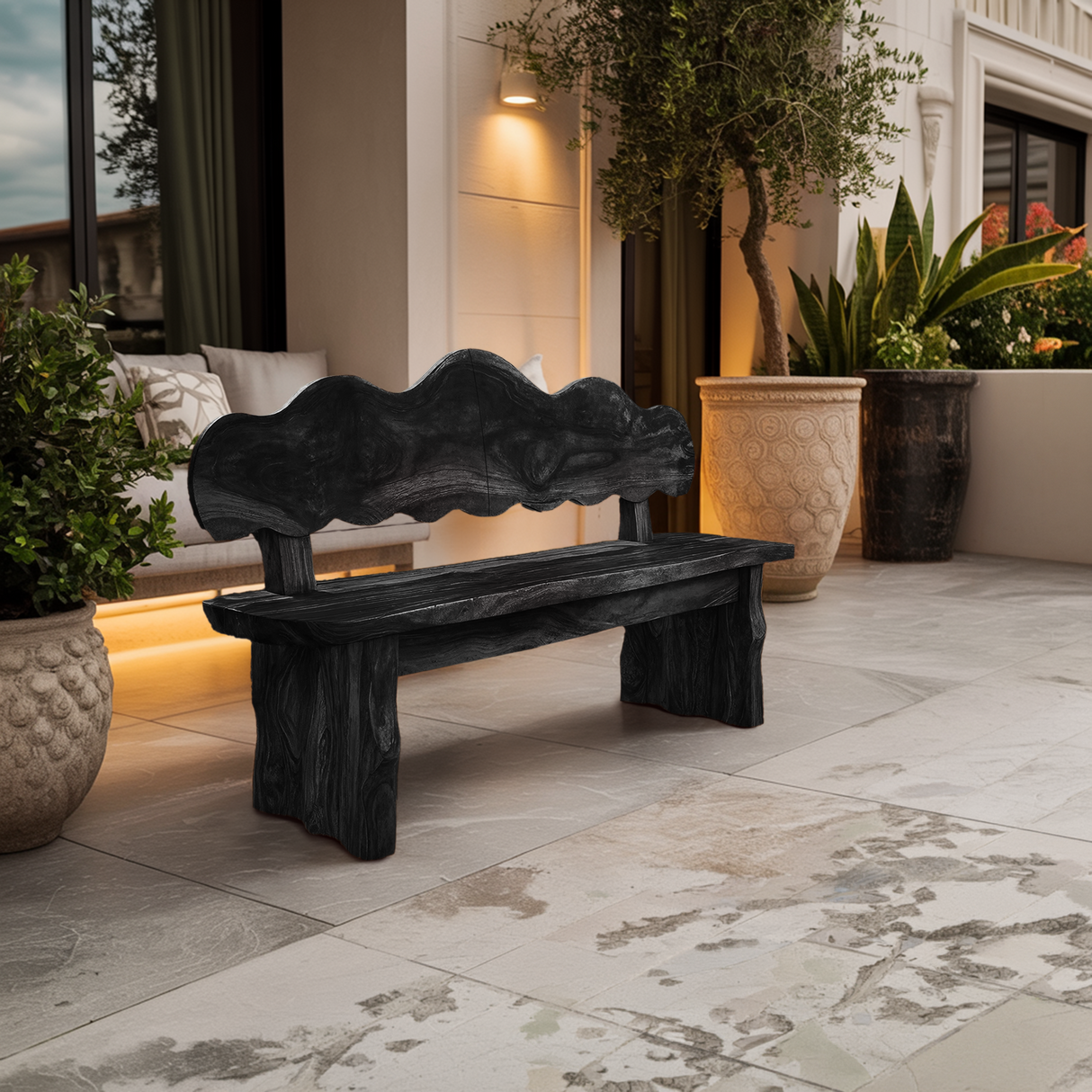 Handcrafted Live Edge Wood Bench For Hallway Furniture