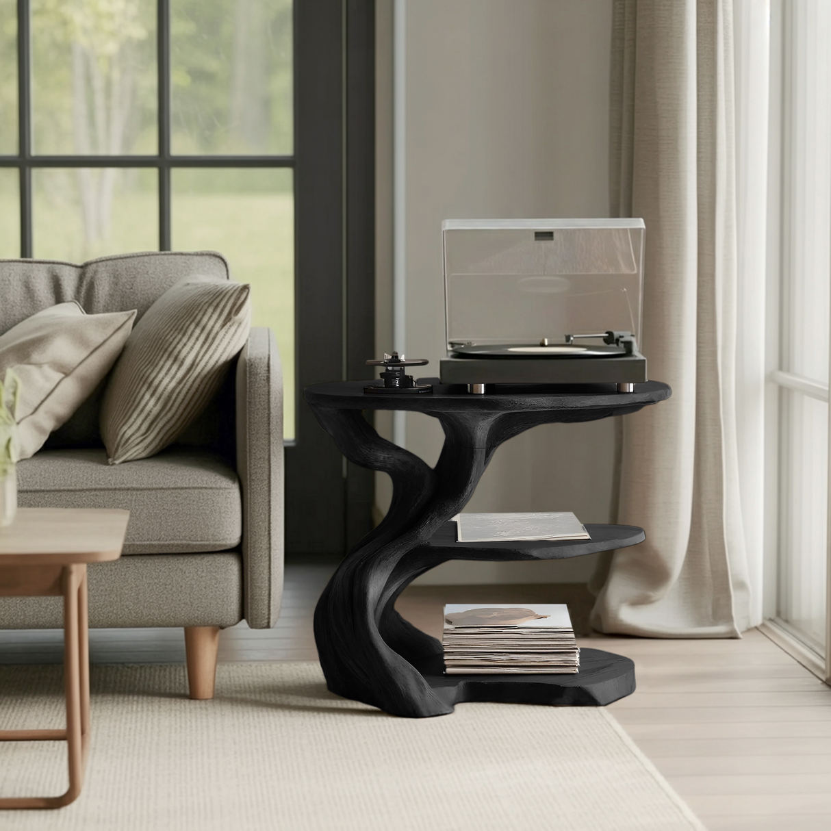 Handcrafted Wooden Media Stand Custom Living Room