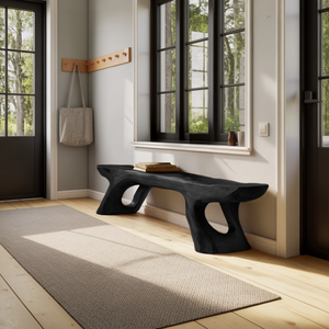 Minimal Sculptural Bench For Bedroom Or Entryway