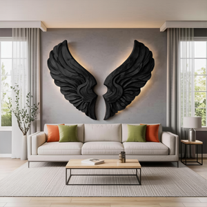 Handcrafted Wooden Wing Wall Art For Modern Interior Decor