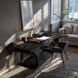 Farmhouse Wooden Live Edge Desk For Bedroom Decor