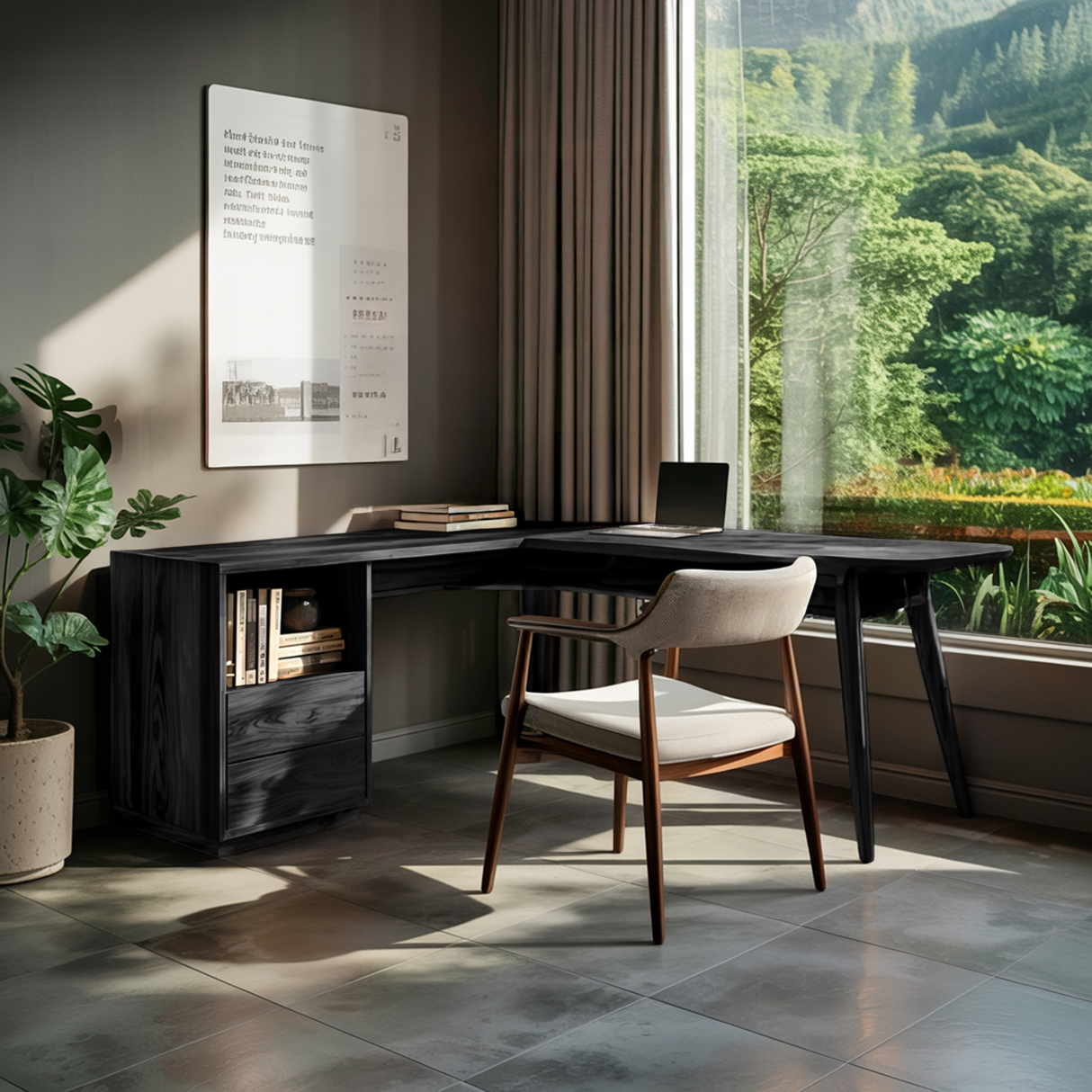 L Shaped Study Desk For Home Office