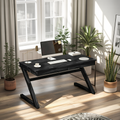 Modern Z Leg Wooden Writing Desk With Drawers For Home Office Or Studio