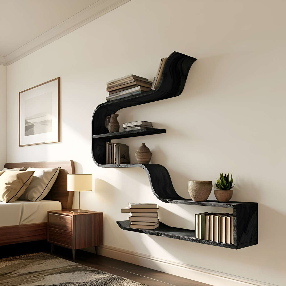 Handcrafted Wooden Entryway Organizer Shelf For Hallway Storage