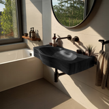 Modern Wooden Live Edge Wood Basin For Contemporary Vanity Decor