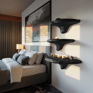 Modern Solid Wood Mushroom Shelf For Luxury Living Room Decor