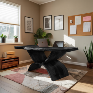 Handcrafted Solid Wood Desk For Home Office And Living Room