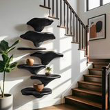 Handcrafted Solid Wood Mushroom Shelf For Organic Furniture Decor