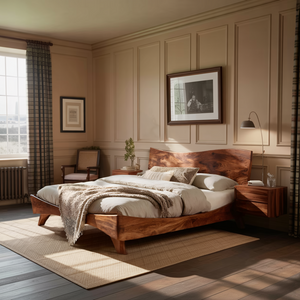 Modern Set Bed Frame And Headboard For Bedroom