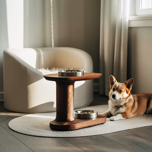 Rustic Handmade Dog Bowl Stand For Food And Water