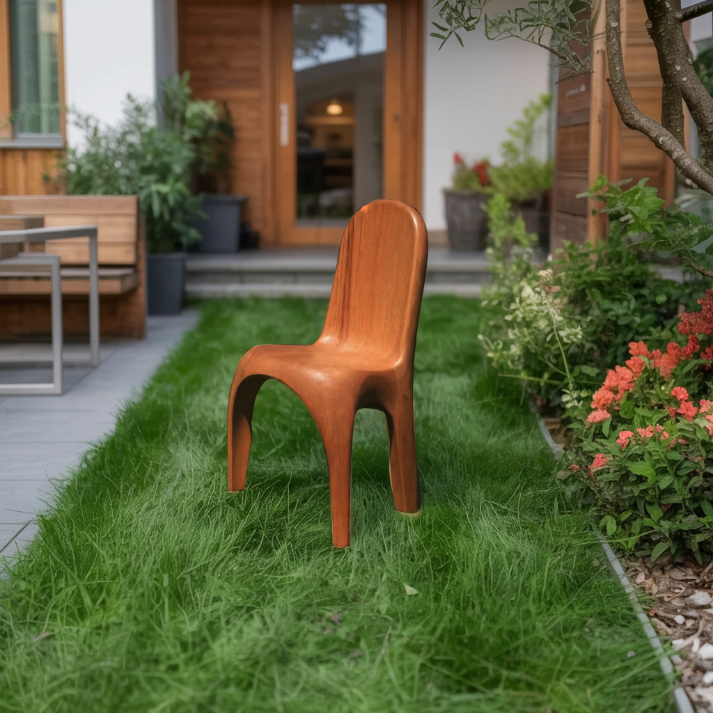 Modern Sculptural Chair With Minimalist Design For Living Room