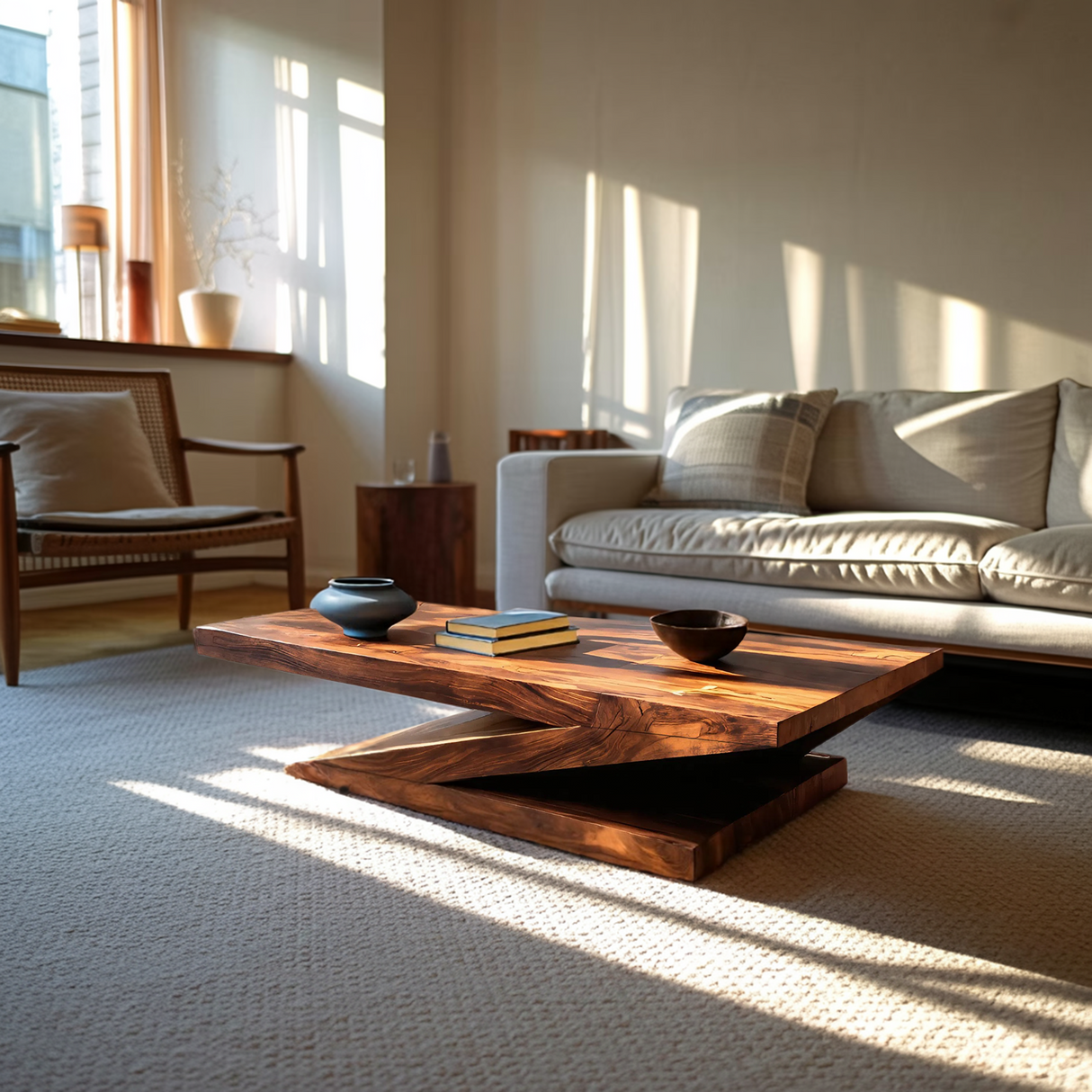 Handcrafted Coffee Table For Cozy Living Room Spaces