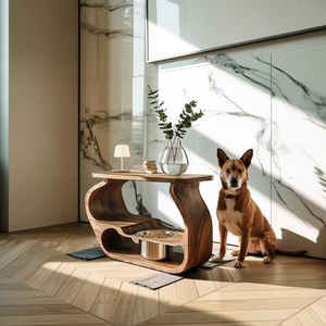 Wooden Dog Bowl Stand Farmhouse Style For Dogs