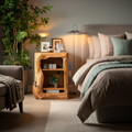Rustic Wooden Nightstand Bedroom Furniture Essential