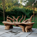 Mid Century Wooden Bench Outdoor Decor For Sleek Exteriors