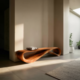 Contemporary Bench With Wave Shape For Living Room
